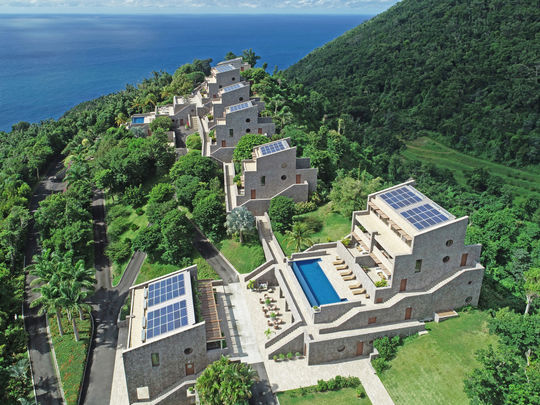 Aerial view of Coulibri Ridge in Dominica