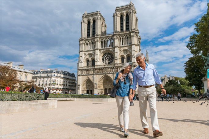 Couple in Paris, France