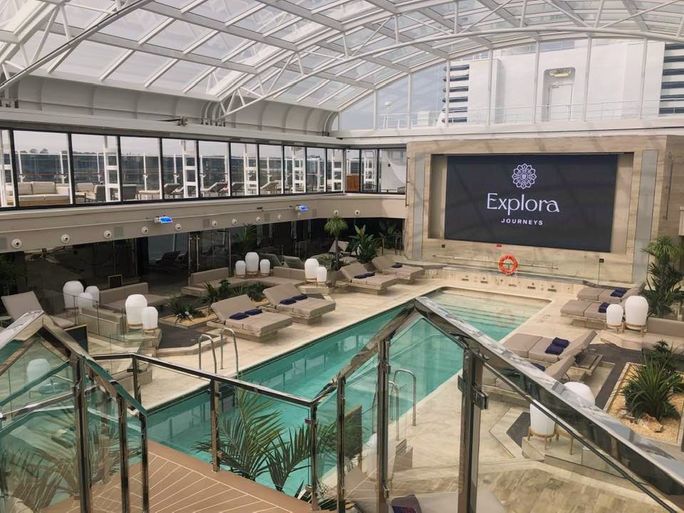 Explora I's Conservatory indoor pool.