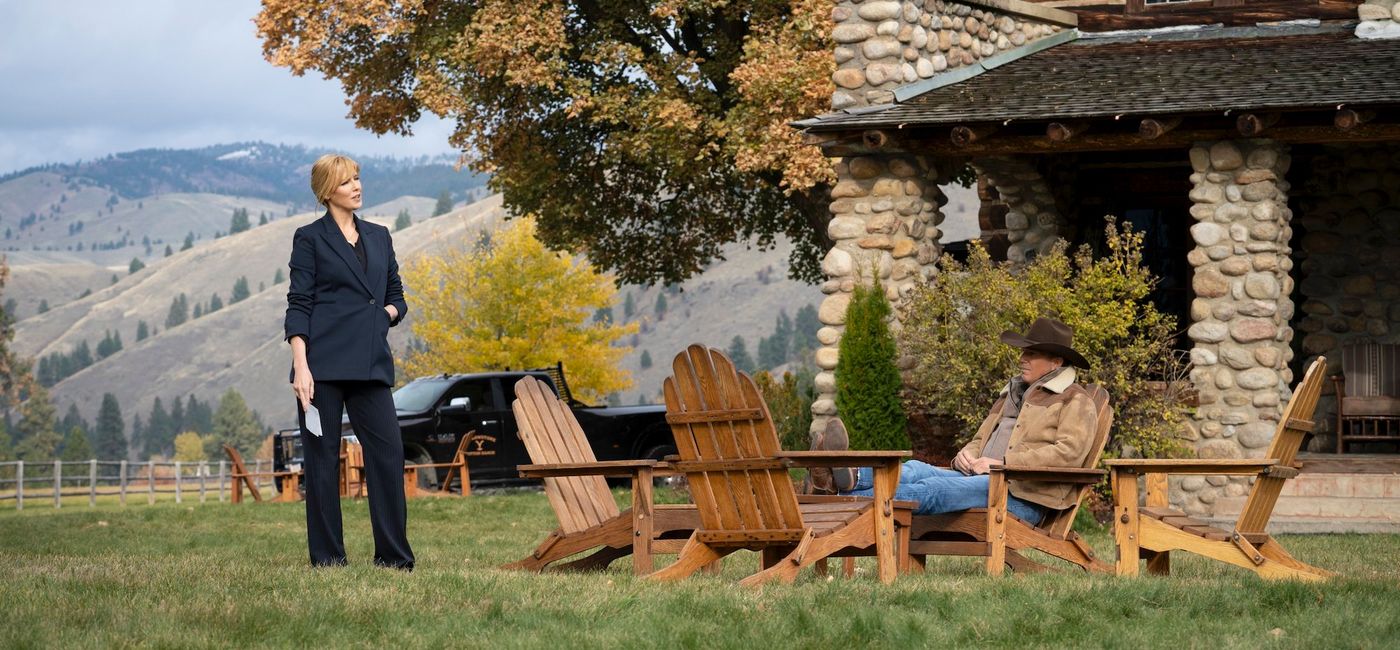 Image: Kelly Reilly as Beth Dutton and Kevin Costner as John Dutton star in Paramount Network's TV series 'Yellowstone'. (photo courtesy of Paramount Network)