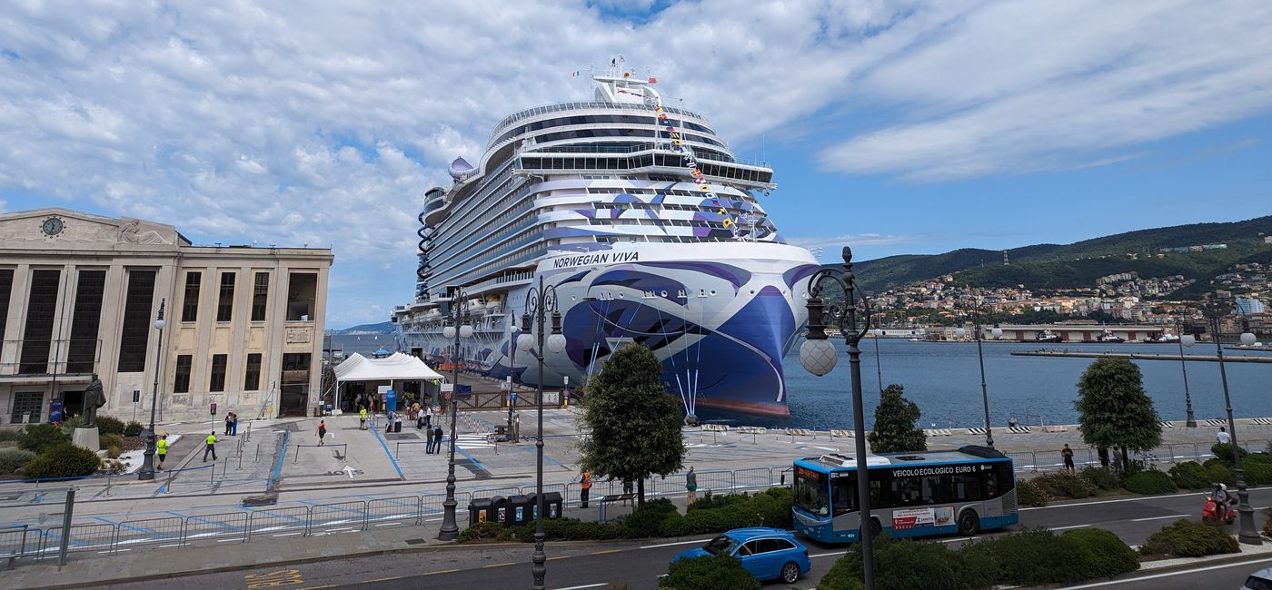 Image: Norwegian Viva in Trieste, Italy. (Photo Credit: Claudette Covey)