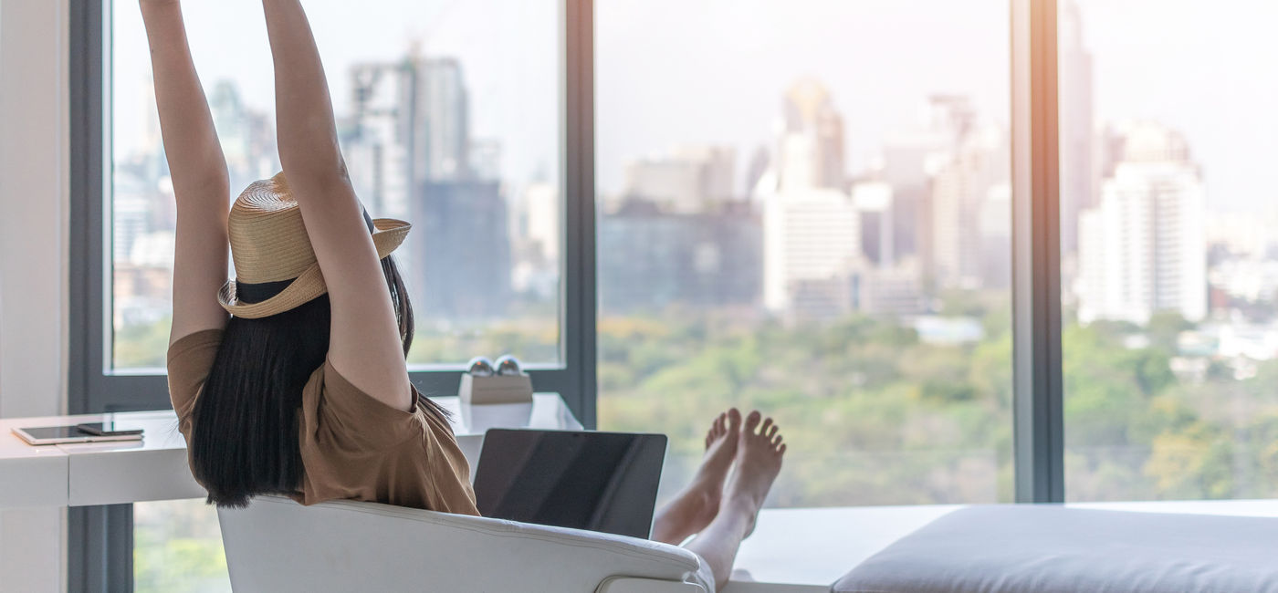 Image: PHOTO: Combining business travel with leisure time. (Photo via iStock/Getty Images Plus/Chinnapong)