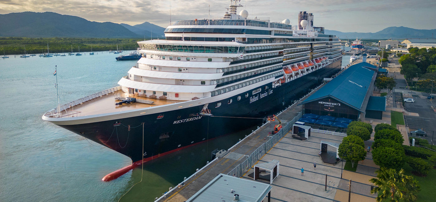 Image: The Westerdam ports in Cairns, Australia.  (Photo Credit: Holland America Line)