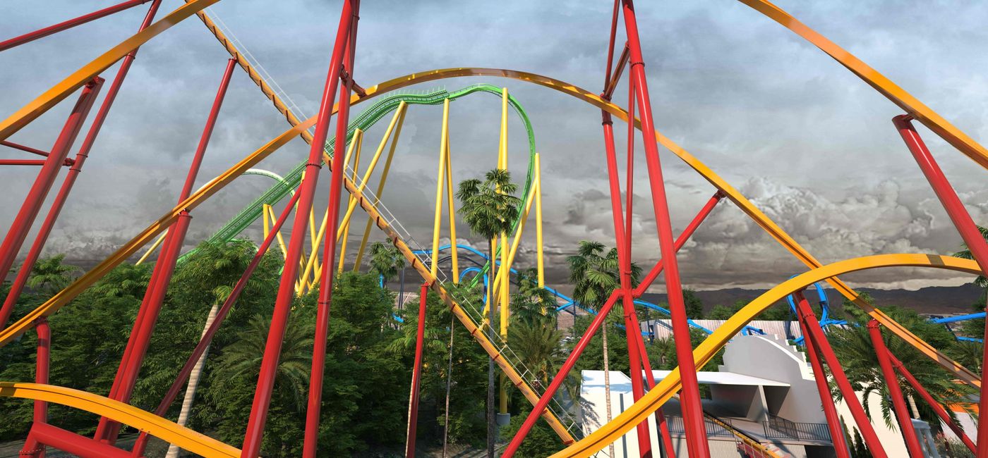 Image: Wonder Woman Flight of Courage at Six Flags Magic Mountain. (photo via Six Flags Media)