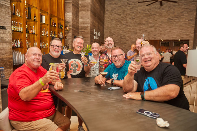 Men enjoying a Mexican resort