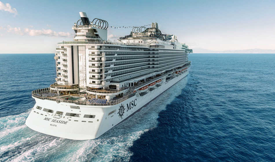 aerial of MSC Seaside