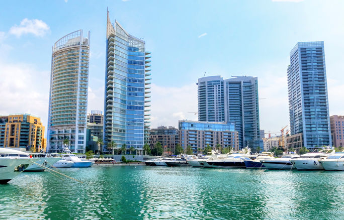 Zaitunay Bay in Beirut, Lebanon (Photo via f8grapher / iStock / Getty Images Plus)